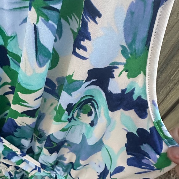 Haptics Floral blue and Green romper size 3X - Picture 8 of 8